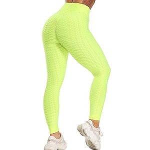 Neon Yellow Anti-Cellulite TikTok Leggings
